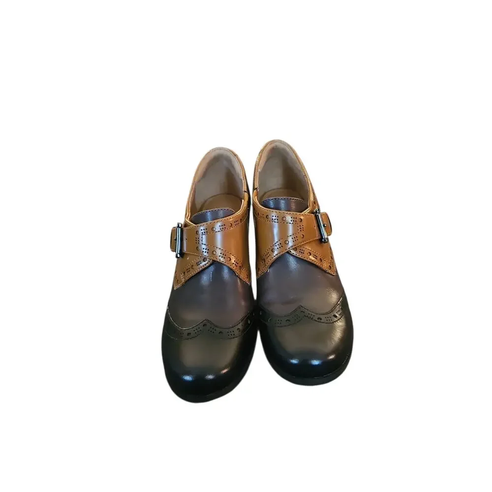 Clarks Artisan Women's Ciera Tide Platform oxford Pump Brown/ Black/ Sz 7 M new